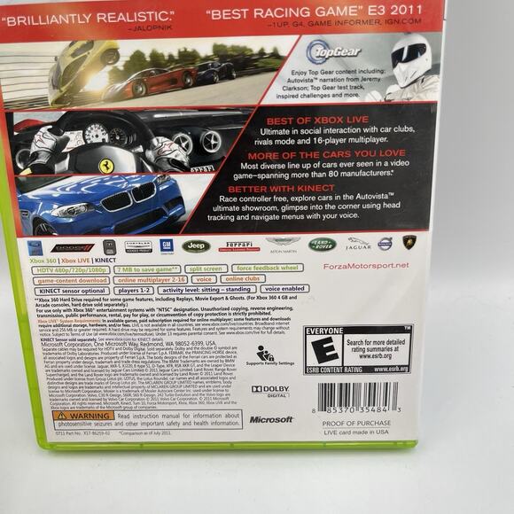 Forza Motorsport 4 (Microsoft Xbox 360, 2011) CIB + With PGR 4 Game & Manual - Picture 6 of 6